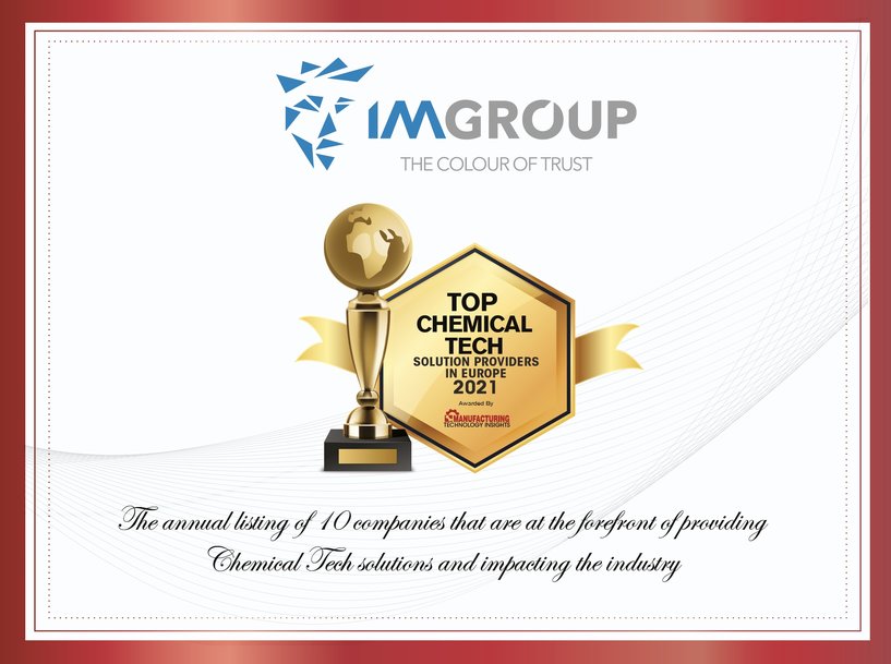 IM GROUP LISTED IN EUROPE’S TOP 10 CHEMICAL TECH SOLUTION PROVIDERS 2021